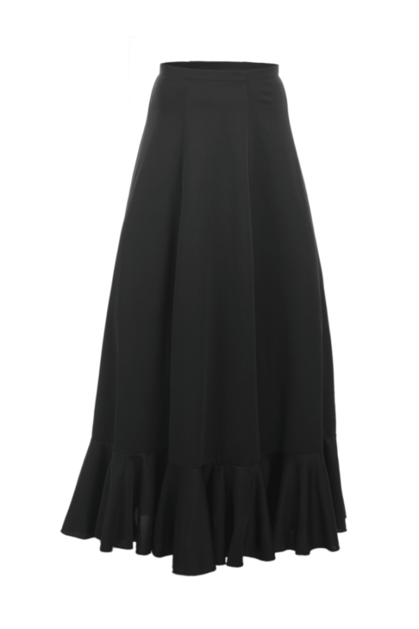 Falda de flamenco iniciación negra