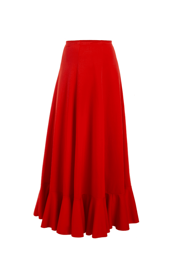 Falda de flamenco iniciación roja