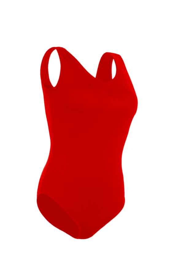 Maillot flamenco tirante ancho rojo