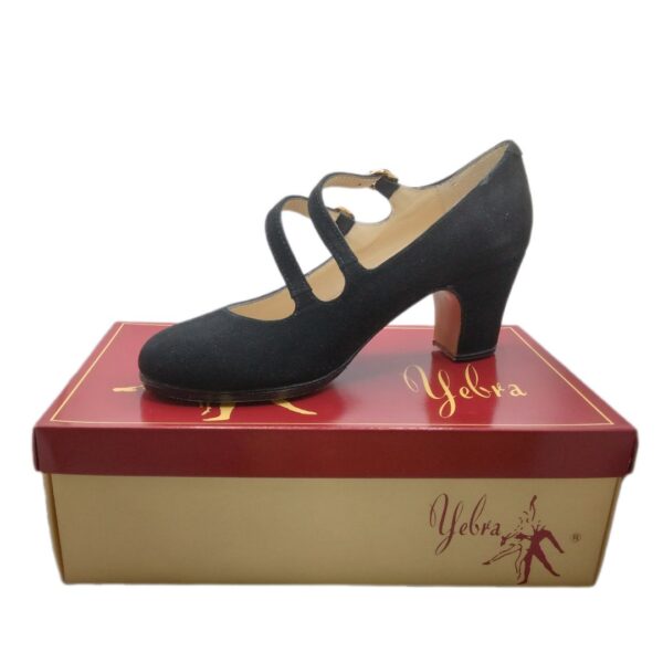 Zapatos de flamenco profesionales Ángela, en ante negro