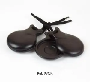 Castañuelas profesionales fibra negra doble caja