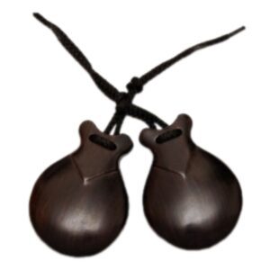 Castañuelas Granadillo Negro. Artesanales, hechas a mano en España. Material de alta gama. Alta calidad de sonido. Genuinas castañuelas españolas.