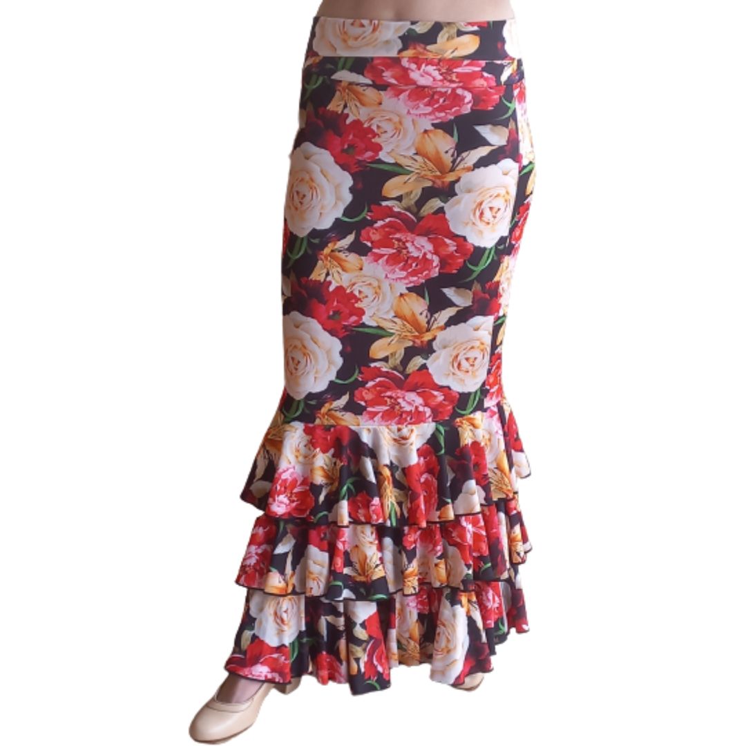 Falda de flamenco con 3 volantes Mod. Bulerías - Imagen 2
