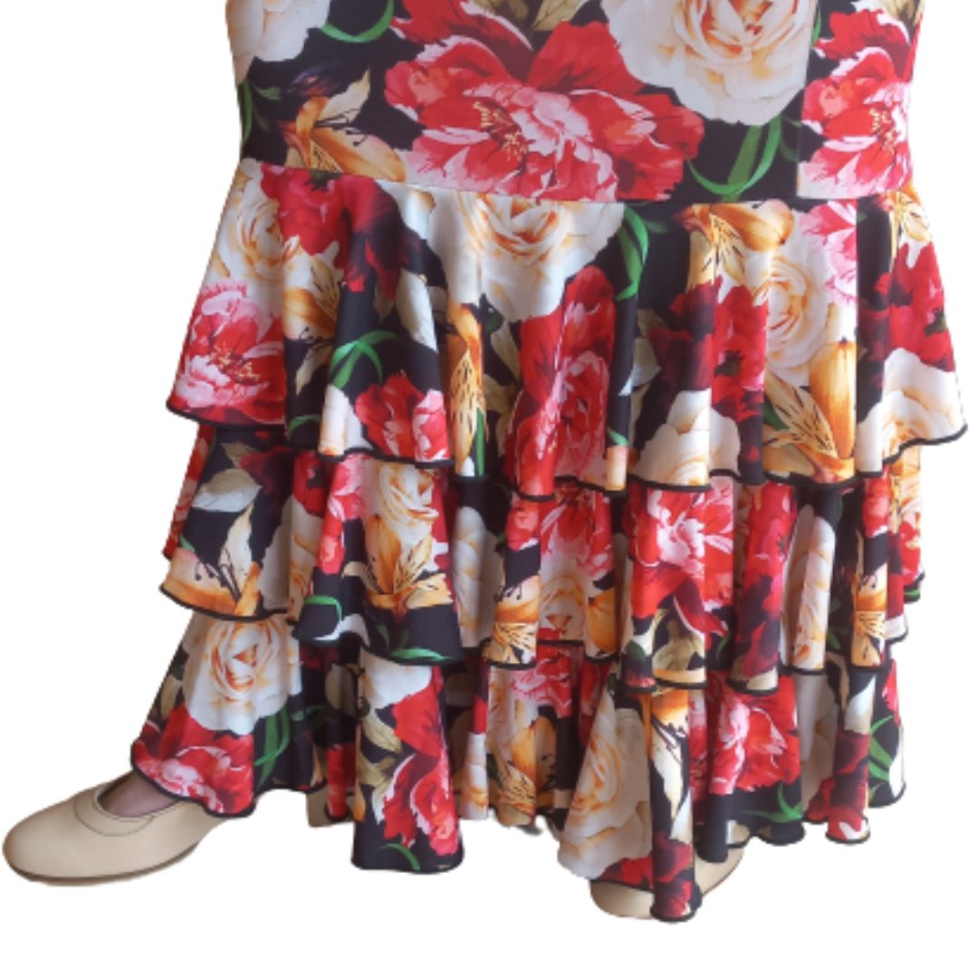 Falda de flamenco con 3 volantes Mod. Bulerías - Imagen 3