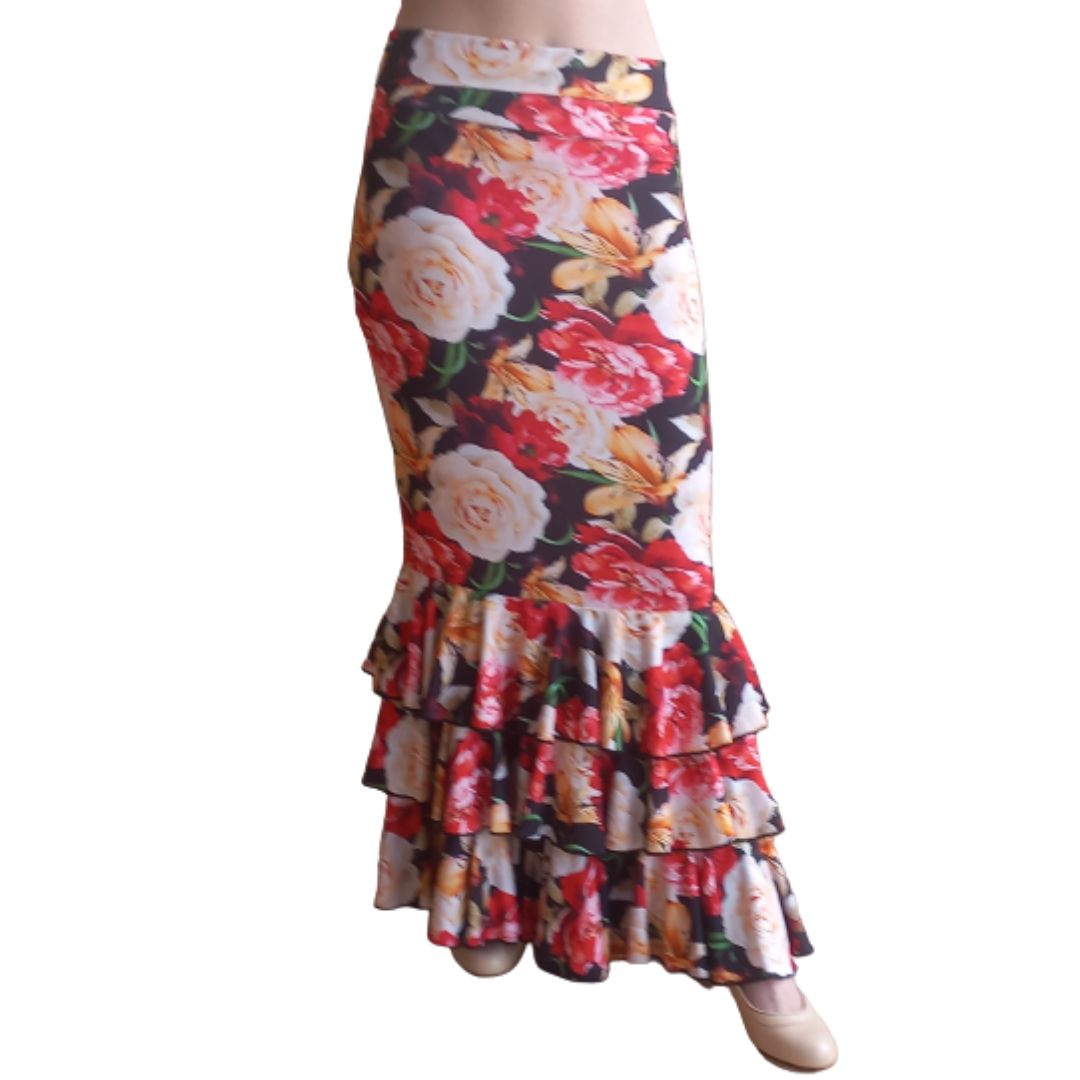 Falda de flamenco con 3 volantes Mod. Bulerías - Imagen 4