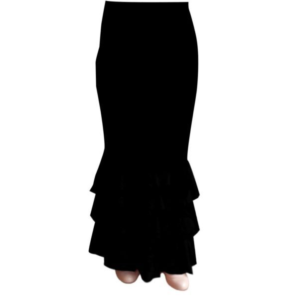 Falda de flamenco entallada mod. Bulerías negro