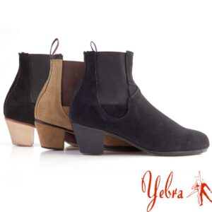 Botines de flamenco profesionales en piel y ante
