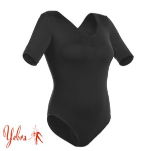 Maillot de flamenco de manga corta negro