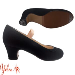 Zapatos de flamenco semiprofesionales de ante con elástico