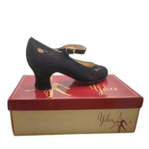 Zapatos de flamenco profesionales Kalado, en ante, negro