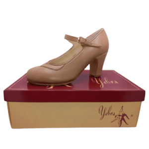 Zapatos de flamenco profesionales Carmen piel maquillaje ancho especial, tacón alto